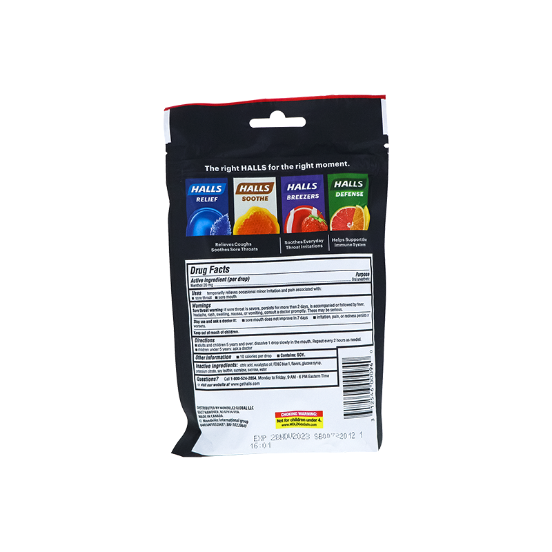 Halls Intense Cool Extra Strong Menthol Flavor Cough Drops - Bag 30 Drops image 3