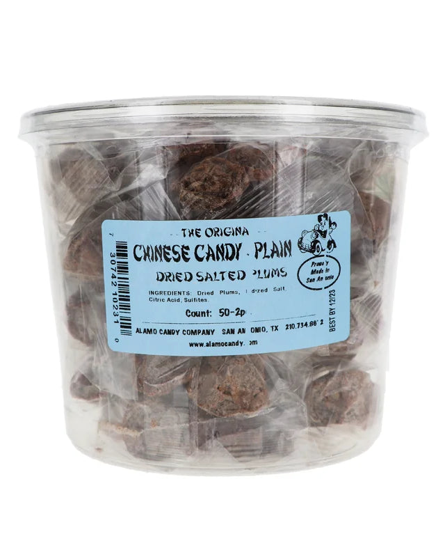 Chinese Candy - Dried Salted Plum Plain 50/2Pcs image 0