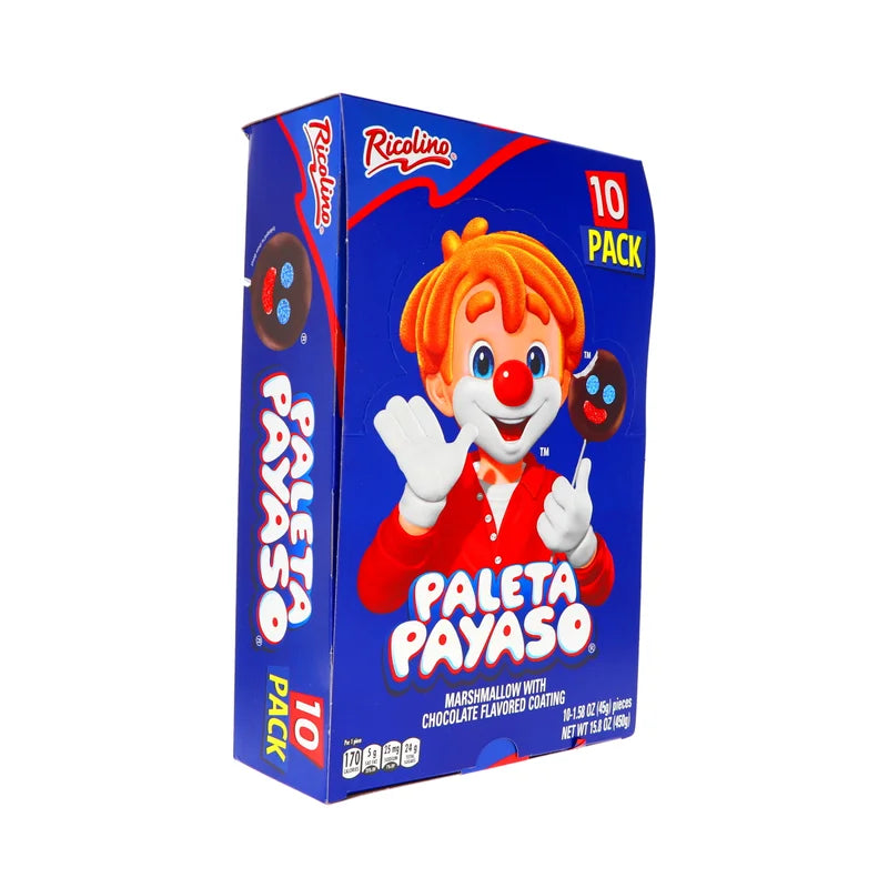 Ricolino Paleta Payaso Marshmallow Lollipop - 10 Count image 1
