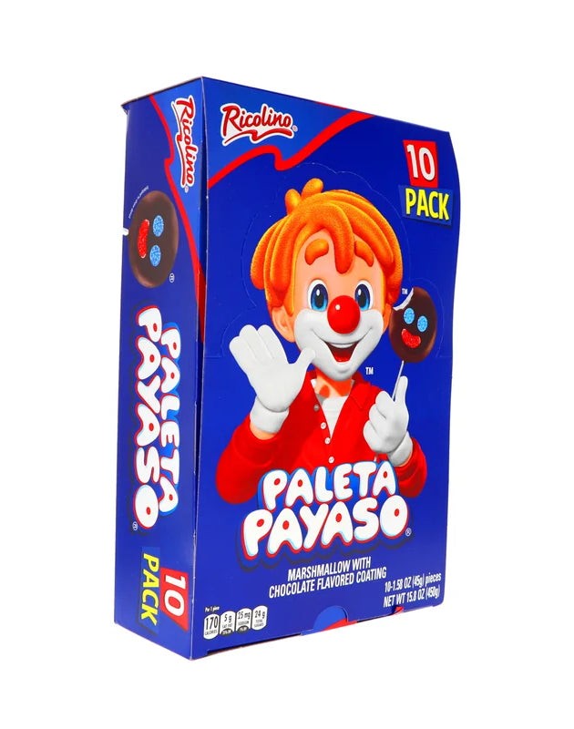 Ricolino Paleta Payaso Marshmallow Lollipop - 10 Count image 0