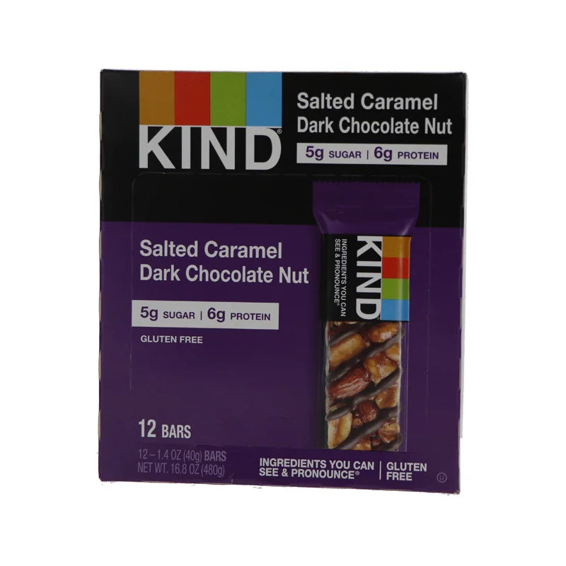 Kind Fruit & Nut Dark Salted Caramel Dark Chocolate Nut 12 Count - 1.4 oz image 0