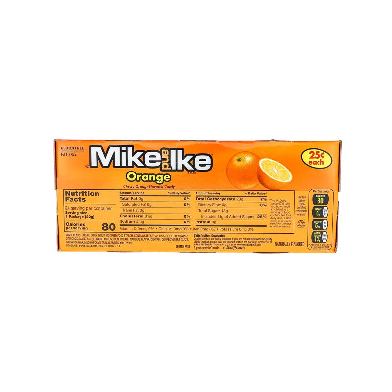 Mike And Ike 25c Orange Chewy Candies 24 Count - 0.78 oz image 2