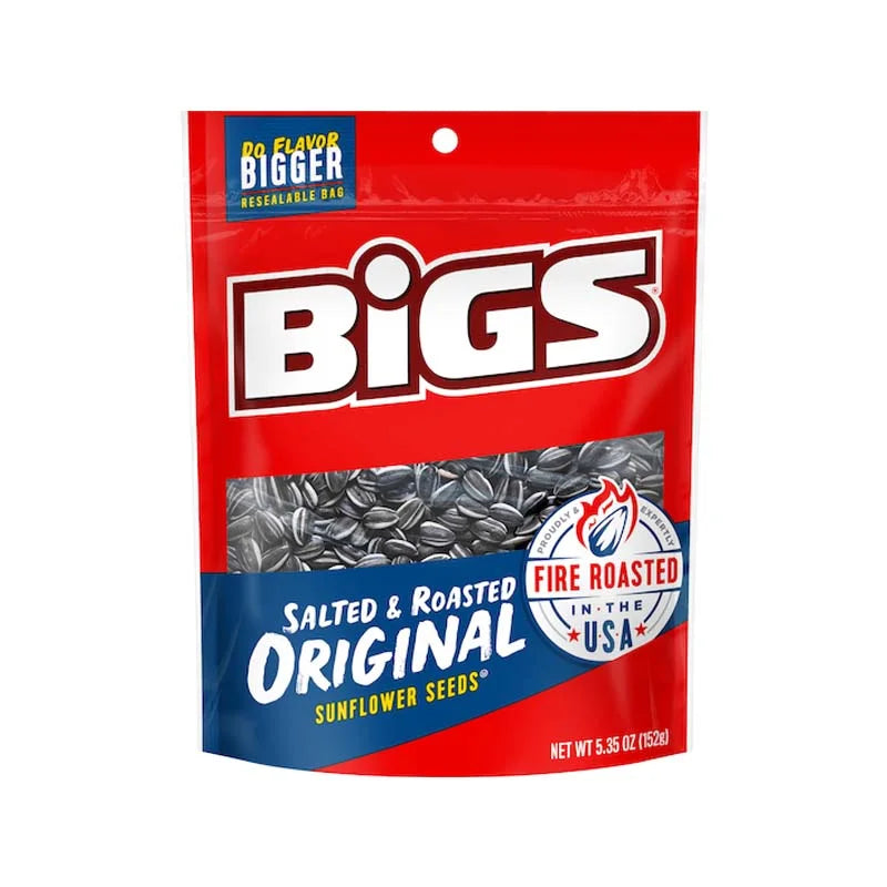 Bigs Salted & Roasted Original Sunflower Seeds - Bag 12 Count - 5.35 oz image 0