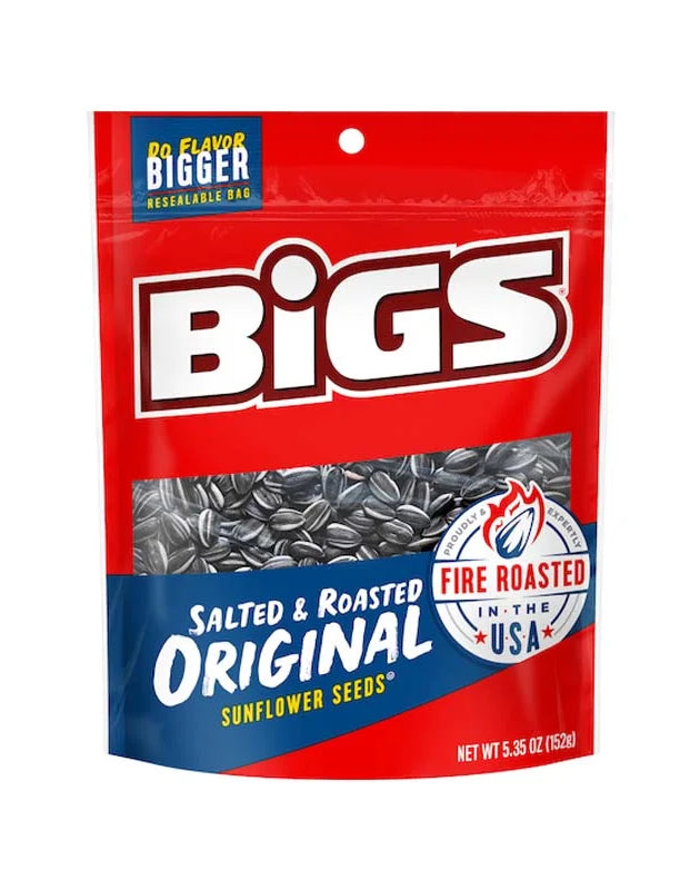 Bigs Salted & Roasted Original Sunflower Seeds - Bag 12 Count - 5.35 oz image 0
