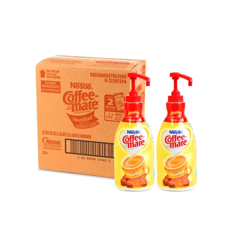 Coffee mate Coffee Creamer,Hazelnut, Concentrated Liquid Pump Bottle 1.5L (Pack of 2) image 2