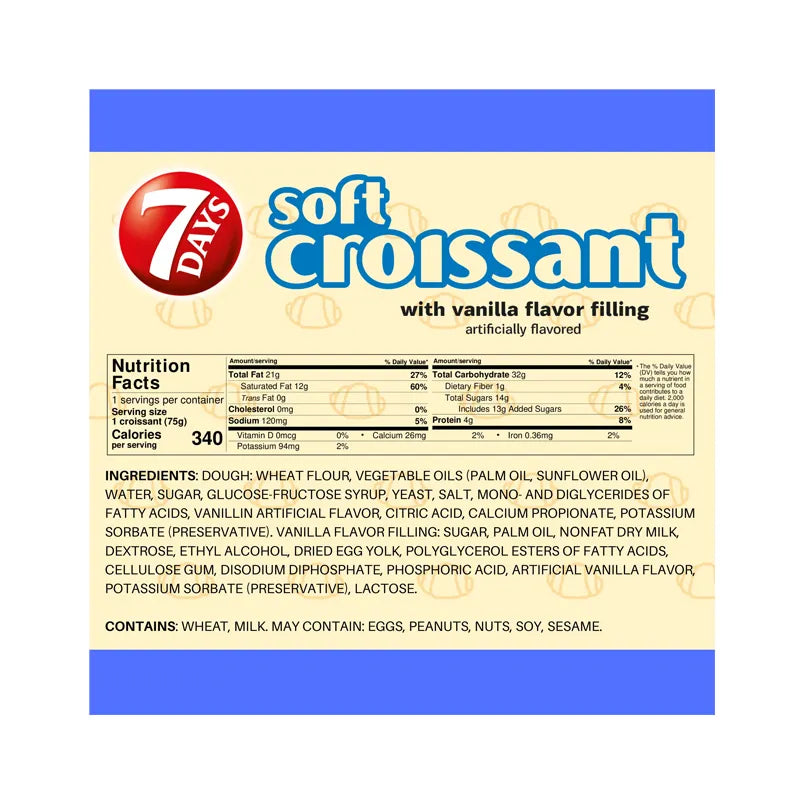 7 Days Croissant Vanilla 6 Count - 2.65 oz image 2