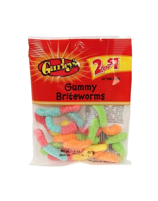Gurley's 2/$1.00 Gummy Brite Worms 12 Count - 2 oz image 0