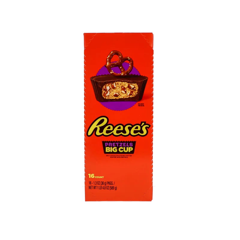 Reese's Big Cup with Pretzels Peanut Butter Cups 16 Count - 2.6 oz image 0