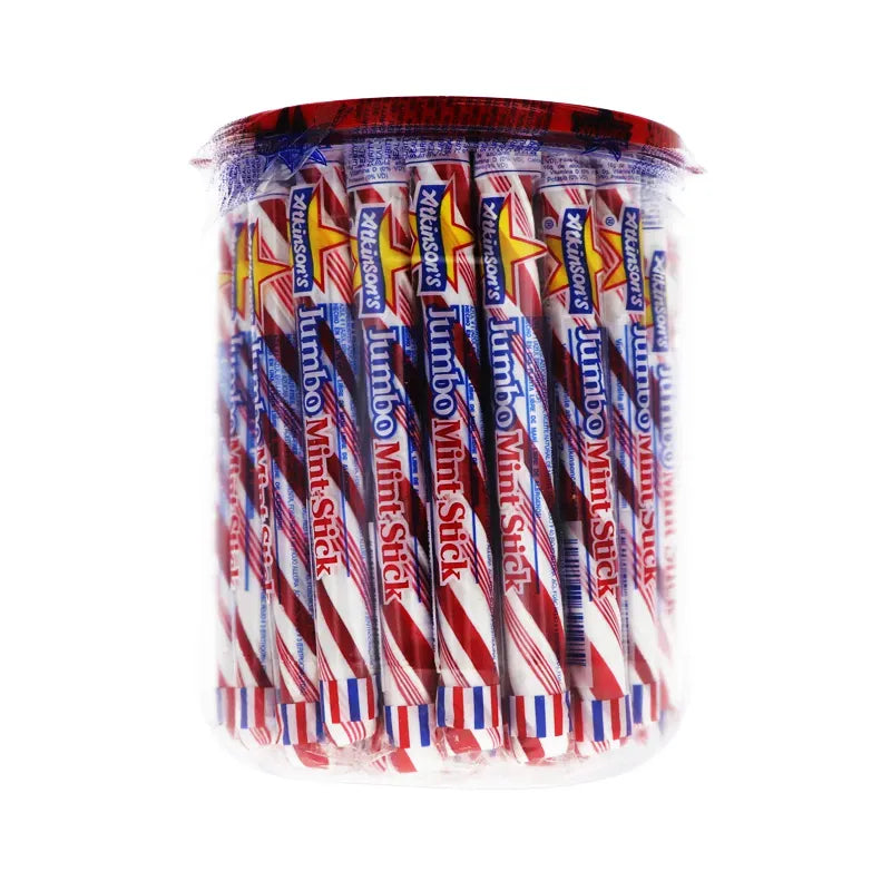 Atkinson Jumbo Red & White Mint Candy Sticks 52 Count - 0.7 oz | The Club Price image 0