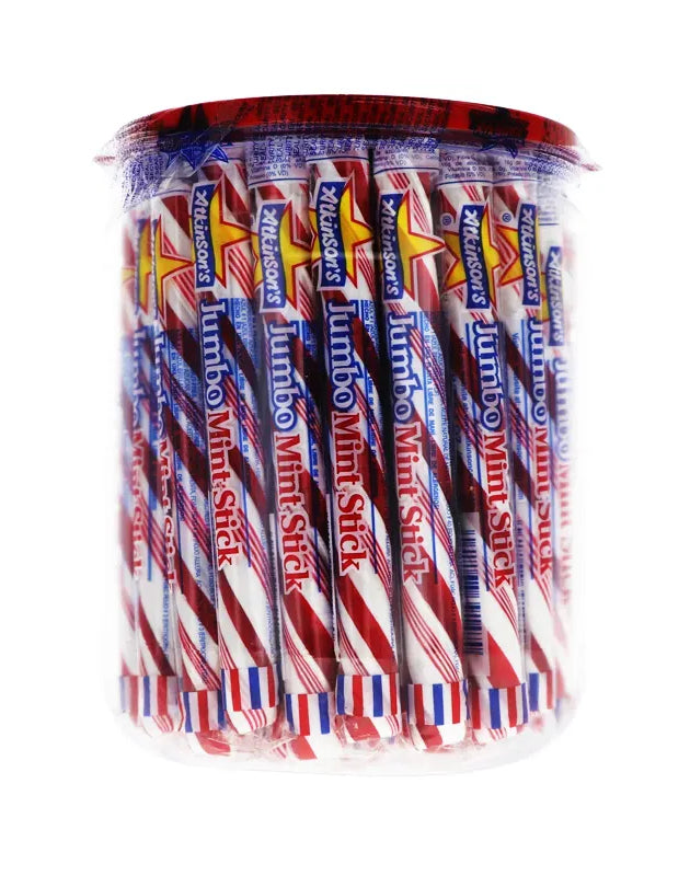 Atkinson Jumbo Red & White Mint Candy Sticks 52 Count - 0.7 oz | The Club Price image 0
