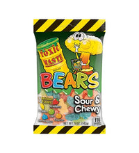 Toxic Waste Peg Bears Sour Chewy Candy 12 Count - 5 oz image 0