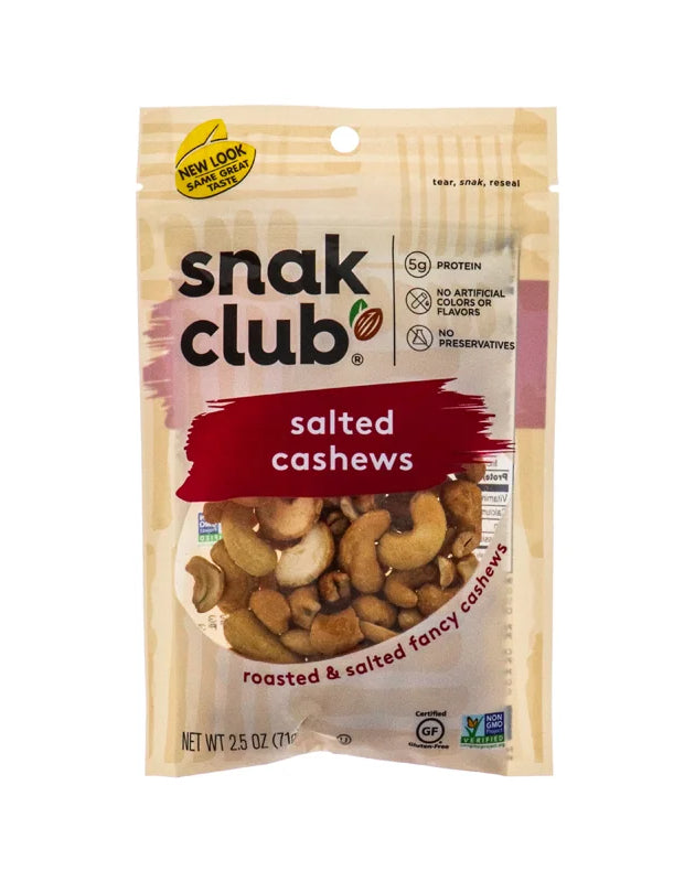 Snak Club Salted Cashew Peg (Pack of 6) - 2.5 oz image 0