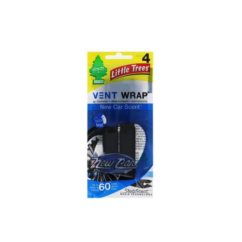 Little Trees Vent Wrap Air Freshener New Car (Pack of 1) - 4 Count image 0