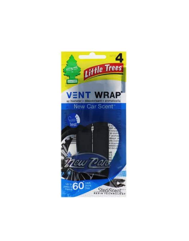 Little Trees Vent Wrap Air Freshener New Car (Pack of 1) - 4 Count image 0