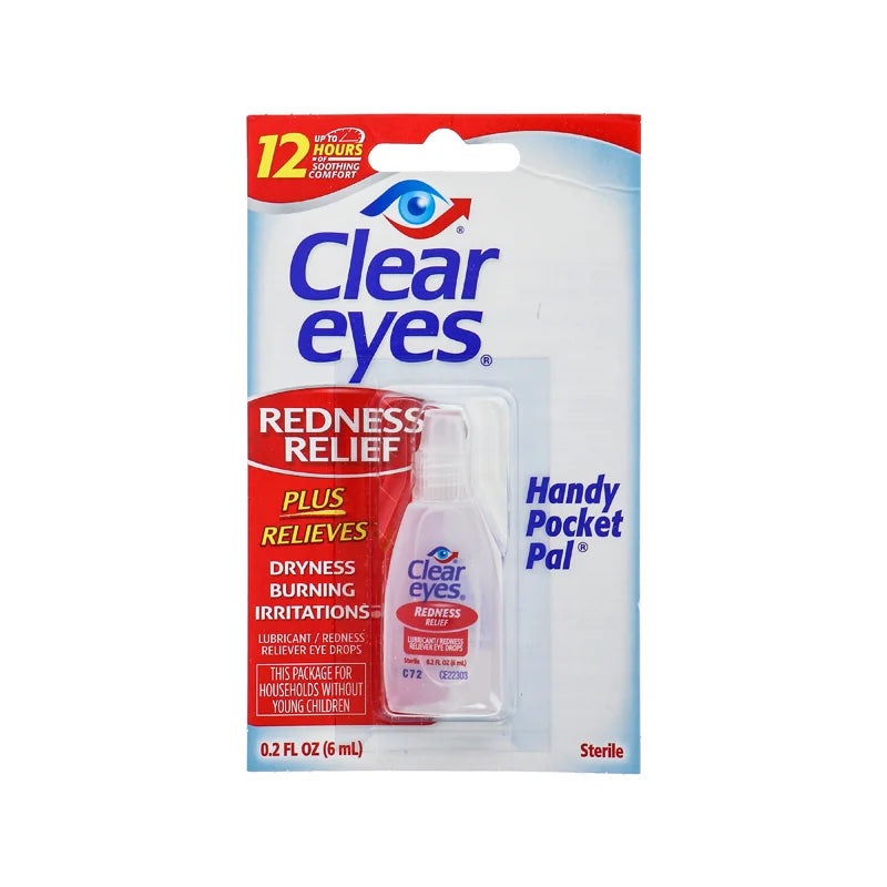 Clear Eyes Redness Relief Eye Drops - Hand Pocket Pal 1 Count - 0.2 oz image 0