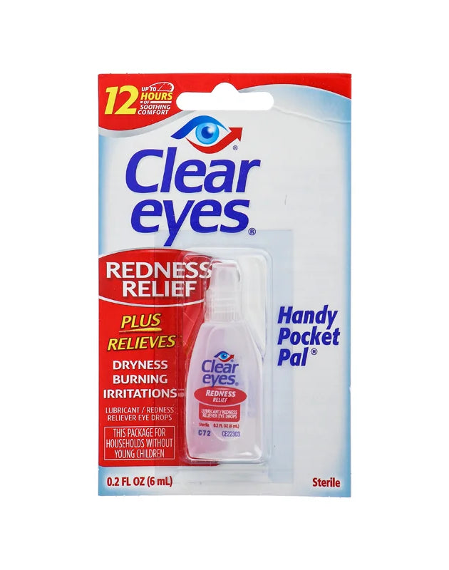 Clear Eyes Redness Relief Eye Drops - Hand Pocket Pal 1 Count - 0.2 oz image 0