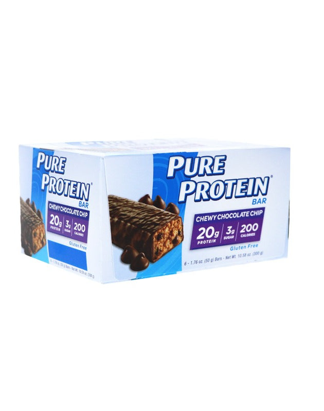 Pure Protein Bars, Chewy Chocolate Chip 6 Count - 1.76 oz image 0