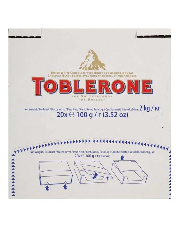 Toblerone White Chocolate XL Bar (20 Count) - 3.52 oz image 0