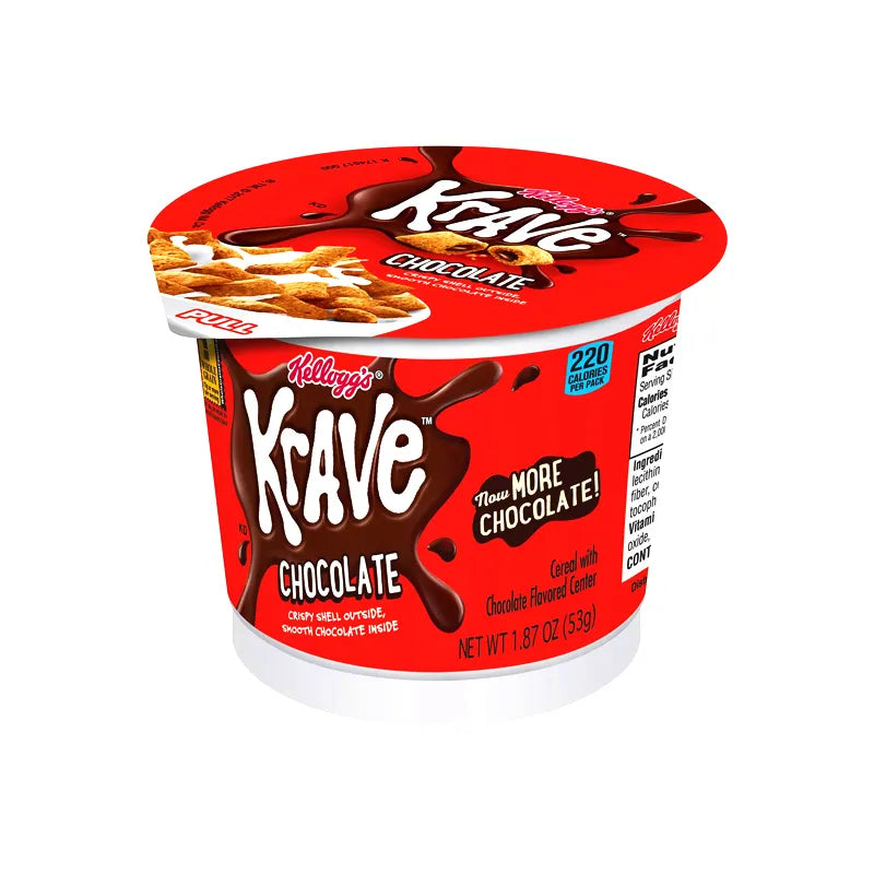 Kellogg's Krave Chocolate Cereal Cups 6 Count - 1.87 oz image 1