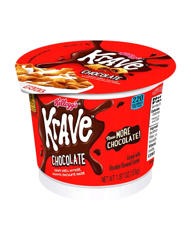 Kellogg's Krave Chocolate Cereal Cups 6 Count - 1.87 oz image 0