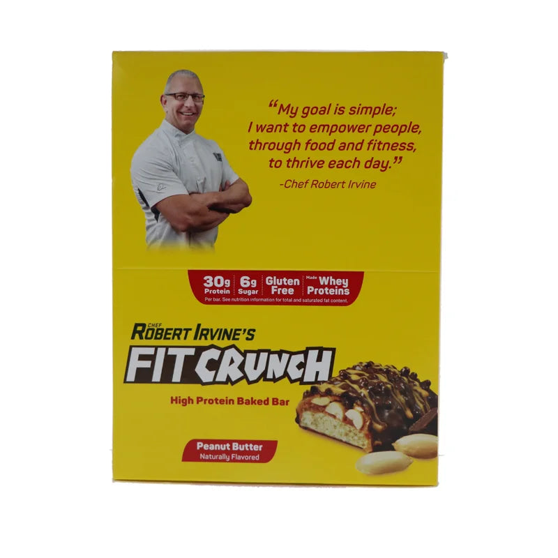 Fit Crunch Whey Protein Baked Bar, Peanut Butter 12 Count- 3.10 oz image 0