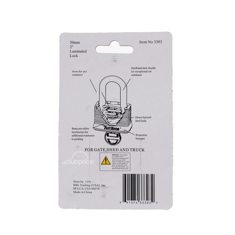 Padlock 50mm Laminated Each image 1