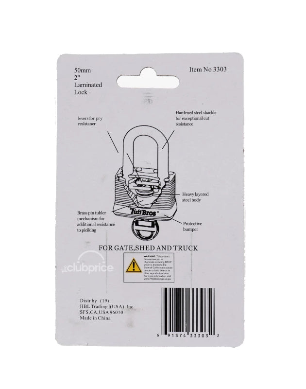 Padlock 50mm Laminated Each image 0