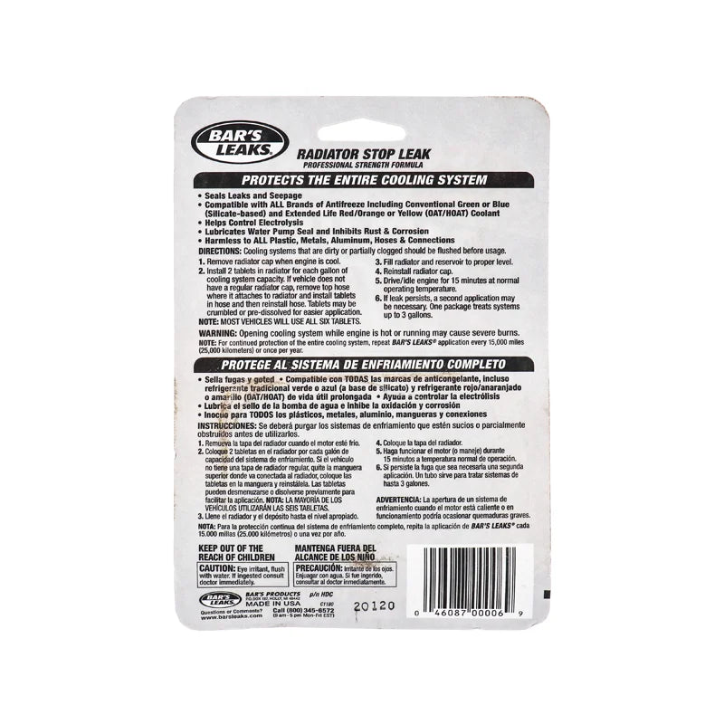 Bars Leaks Radiator Stop Leak Tablets - 2.1 oz image 1