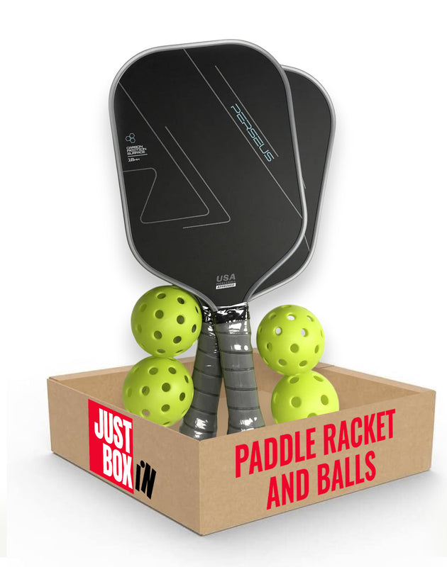 JUST BOX IN Pickleball Paddles Set of 2, Pickleball Set with 4 Pickleball Balls image 0