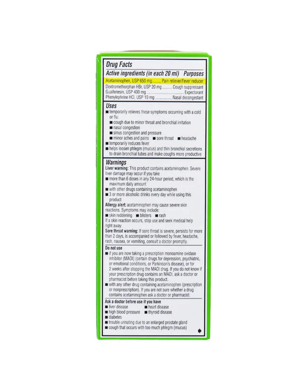 Robitussin Maximum Strength Severe Multi-Symptom Cough Cold + Flu 4 oz image 0