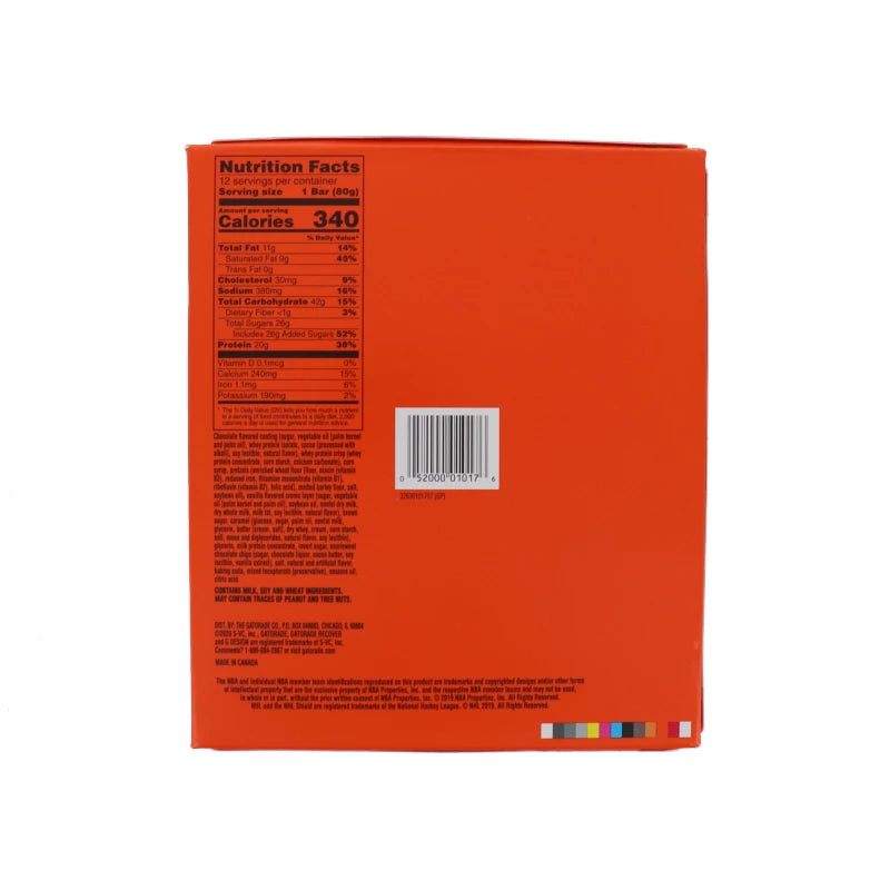 Gatorade Whey Protein Bars, Chocolate Pretzel, 2.8 oz bars image 1