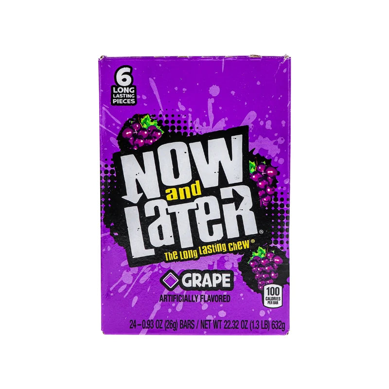 Now & Later Changemakers Grape Candy 24 Count - 6 Pieces image 0