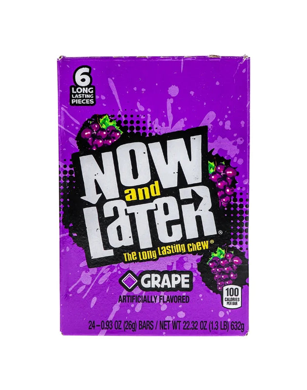 Now & Later Changemakers Grape Candy 24 Count - 6 Pieces image 0