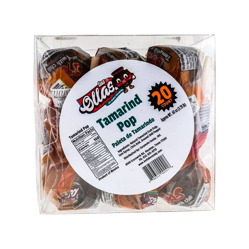 Las Ollas Tamarind Lollypop - Jar 20 Count image 1