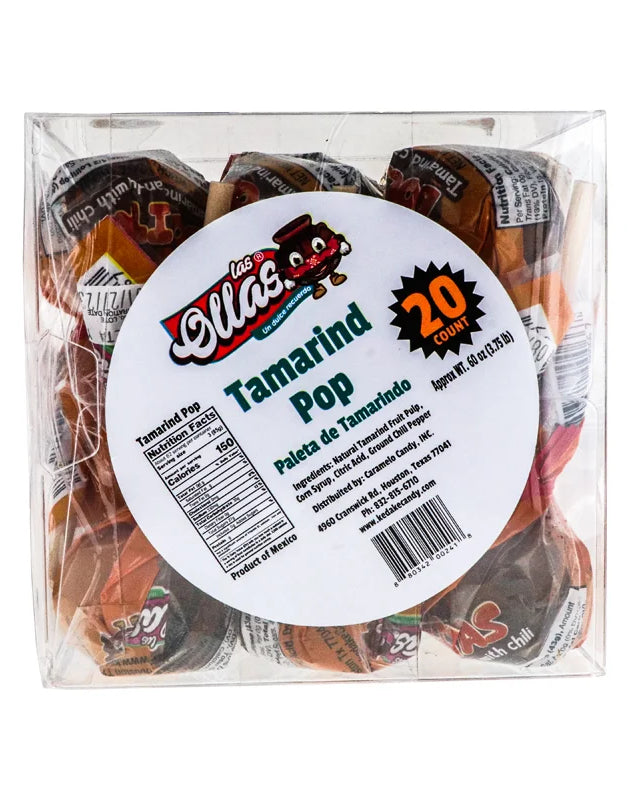 Las Ollas Tamarind Lollypop - Jar 20 Count image 0