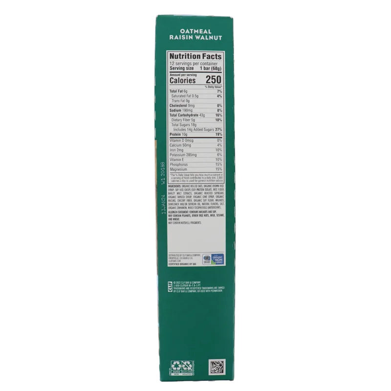 Clif Bar Original Oatmeal Raisin Walnut 12 Count - 2.85 oz image 1