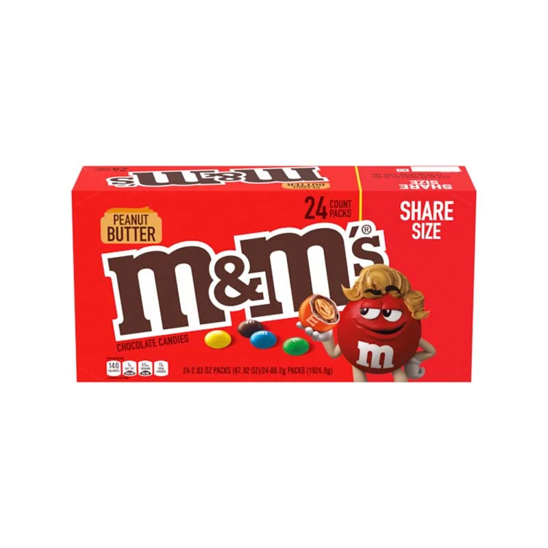 M&M's King-Size Peanut Butter Chocolate Candy 24 Count - 2.83 oz image 0