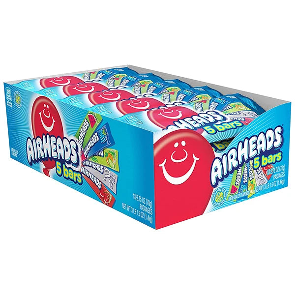 Airheads 5 Bar Assorted Flavor 18 Count - 2.75 oz image 0
