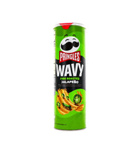 Pringles Wavy Large Fire Roasted Jalapeno Potato Crisps - 4.8 oz image 0
