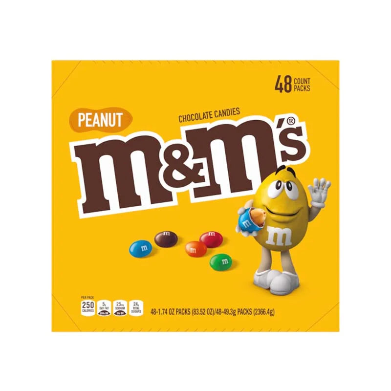 M&M Peanut Chocolate Candy 48/1.74oz image 0