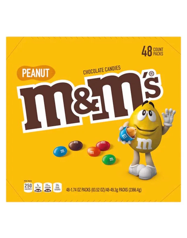 M&M Peanut Chocolate Candy 48/1.74oz image 0