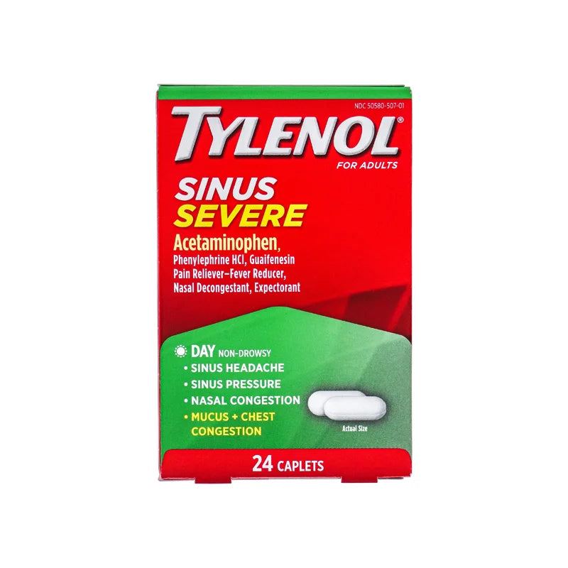 Tylenol Sinus Daytime - Congestion & Pain Severe 24 Caps image 0