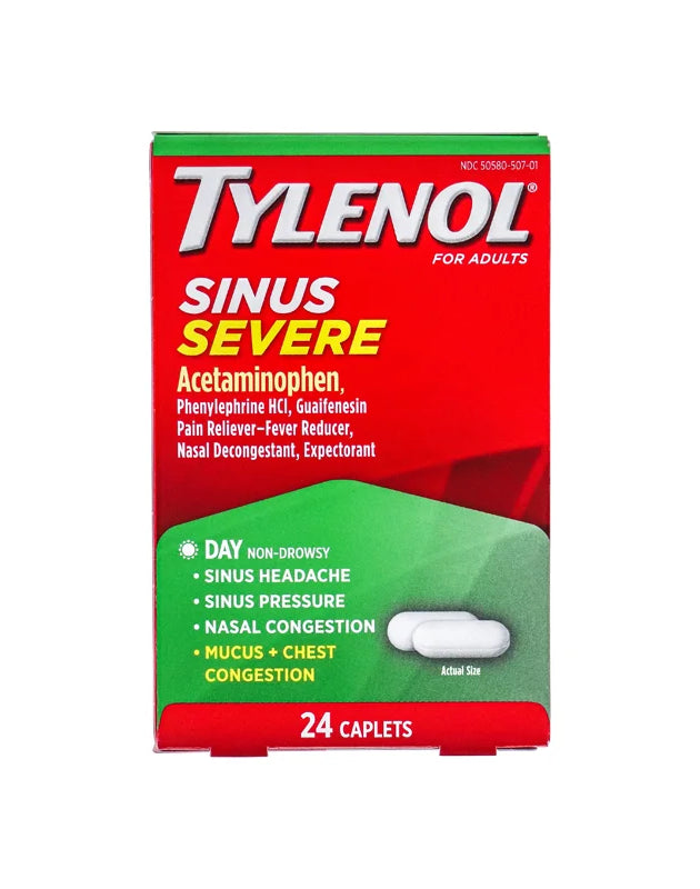 Tylenol Sinus Daytime - Congestion & Pain Severe 24 Caps image 0