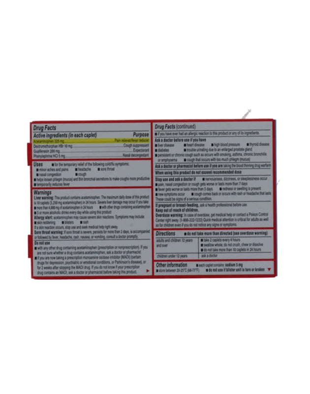 Tylenol Cold & Flu Severe Caplets - 24 Caps image 0