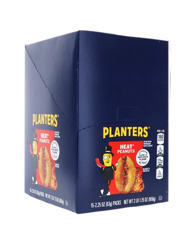 Planters Heat Peanuts Tube 15 Count - 2.25 oz image 0
