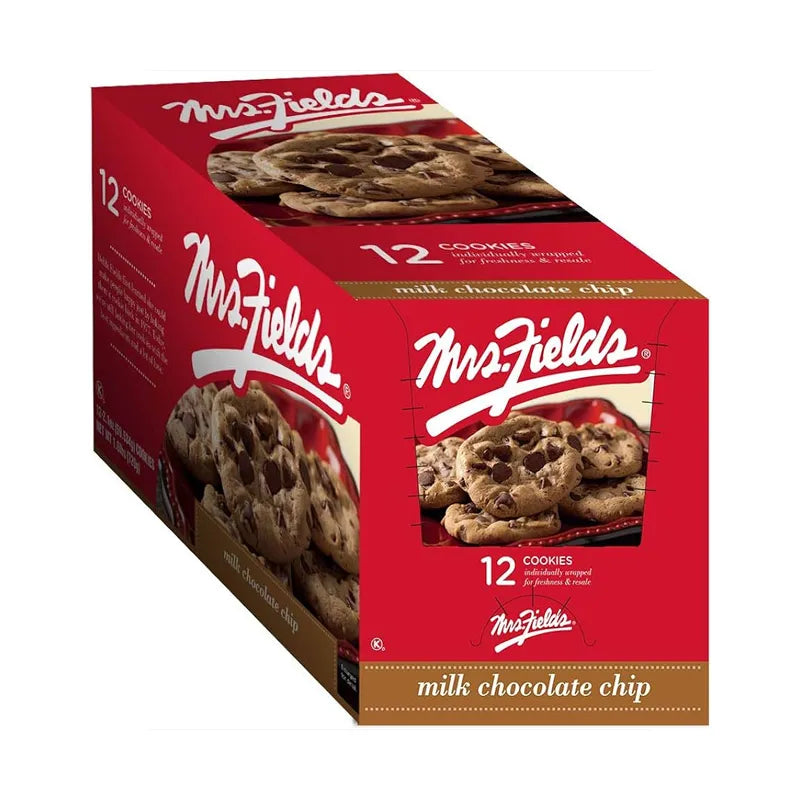 Mrs. Fields Milk Chocolate Chip Cookies 12 Count - 2.1 oz image 0