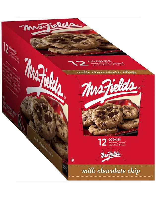 Mrs. Fields Milk Chocolate Chip Cookies 12 Count - 2.1 oz image 0