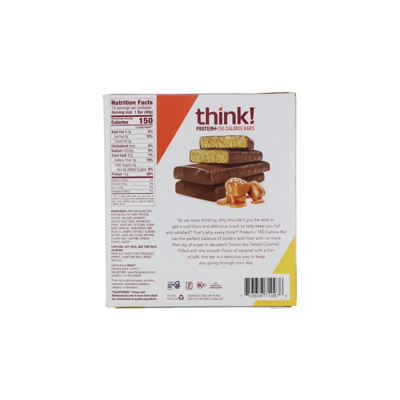 Think! Lean Protein Fiber Salted Caramel 10 Count - 1.41 oz image 1