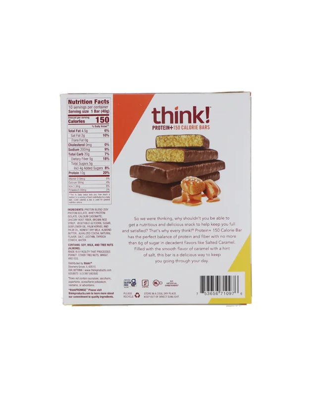 Think! Lean Protein Fiber Salted Caramel 10 Count - 1.41 oz image 0