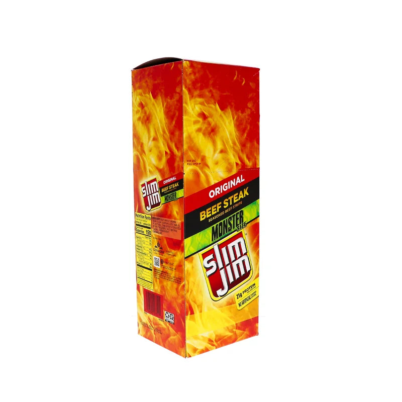 Slim Jim Beef Stick, Original Flavor Strips 18 Count - 2 oz image 1